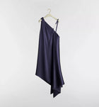 Robe Asymétrique Une Épaule en Satin