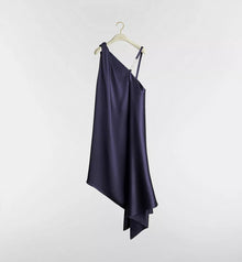 Robe Asymétrique Une Épaule en Satin