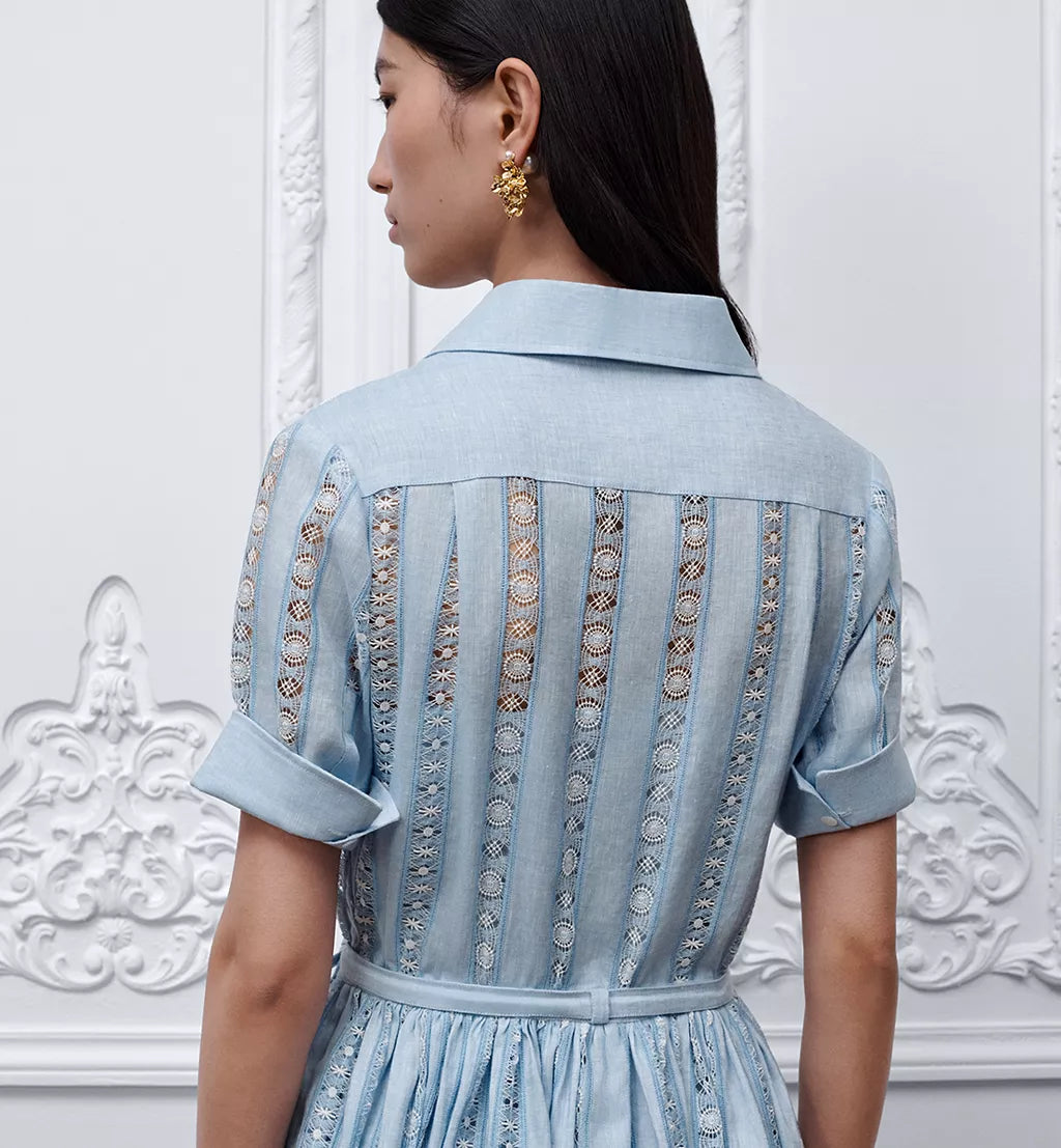 Robe Bustier en Broderie Anglaise