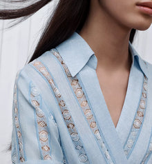 Robe Longue Plissée Bicolore Soleil Couchant