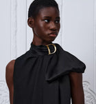 Robe Courte Nouée à Franges de Perles